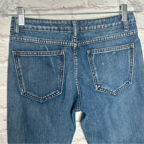 Signature 8 Distressed Low Rise Blue Jeans - Picture 7 of 14